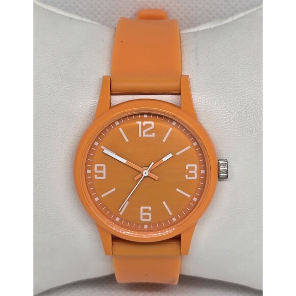 unbranded Accessories - Women's Classic Round Orange Case Dial Poly Jelly Band Watch 14